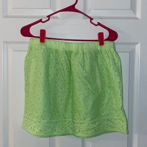 Lime green J Crew skirt with pockets